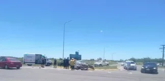 Choque en Ruta 39 y Acceso Néstor Kirchner en San Justo: un hombre trasladado al hospital