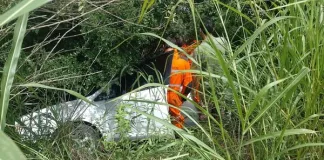 Pronunciamiento: Un auto despistó en la Ruta 23