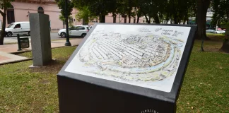 Realizan tareas de embellecimiento del casco histórico