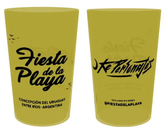 Los Vasos Reutilizables de la Fiesta de la Playa tendrán impresiones de los artistas de este año