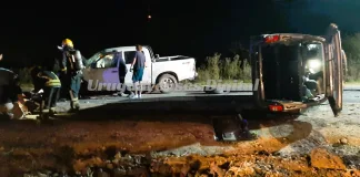 (Video) Choque y Vuelco en el Acceso a Concepción del Uruguay