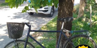Secuestran una bicicleta abandonada en la vía pública