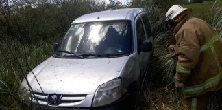 Despiste en la Autovía N° 12: perdió el control del vehículo y terminó entre los pastos