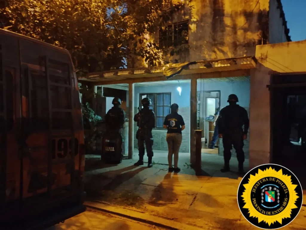 Allanamiento en Villaguay: Desmantelan punto de venta de drogas y detienen a un hombre