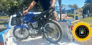Moto sustraída en Colón fue recuperada en Concepción del Uruguay