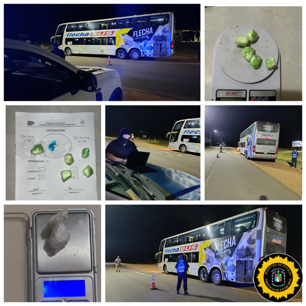 Viajaba con sustancias prohibidas: Detienen a hombre con cocaína en operativo policial