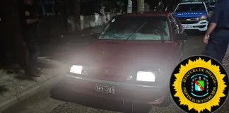 Rápida acción policial permite la aprehensión de dos menores tras la sustracción de un automóvil y persecución