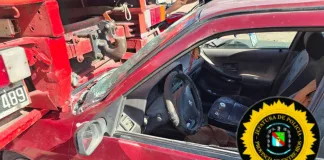 Accidente de Tránsito en Acceso JJ Bruno y 35 del Oeste: Colisión entre camión y automóvil