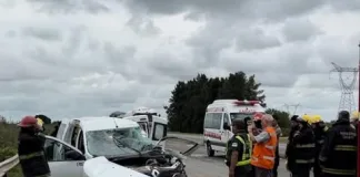 Accidente en la Isla Talavera deja cuatro heridos y afecta el tránsito en la Ruta Nacional 12