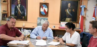 Bv. Yrigoyen: se firmó el contrato de inicio de obra