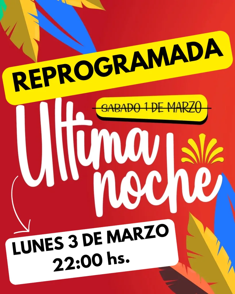 Se reprograma la última noche de los Carnavales de Caseros