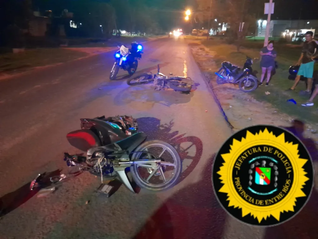 Choque entre dos motocicletas en Av. Uncal y Allais deja a tres personas lesionadas