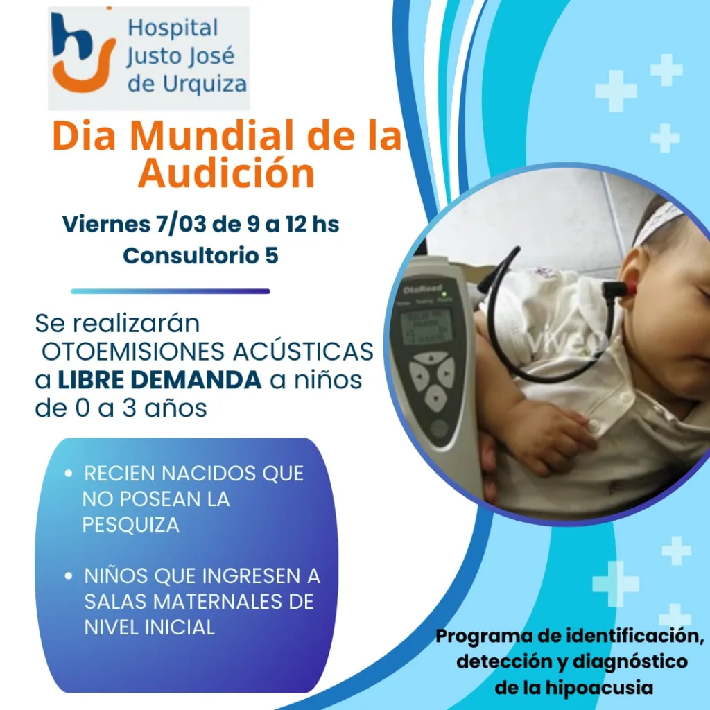 Pruebas de Otoemisiones Acústicas para niños recién nacidos y hasta los 3 años en el Hospital Urquiza