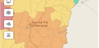 Alerta por tormentas fuertes con lluvias intensas y ocasional caída de granizo