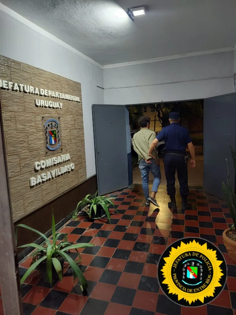 Aprehensión en flagrancia por desobediencia judicial en Basavilbaso