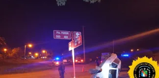 Accidente vehicular: despiste y vuelco