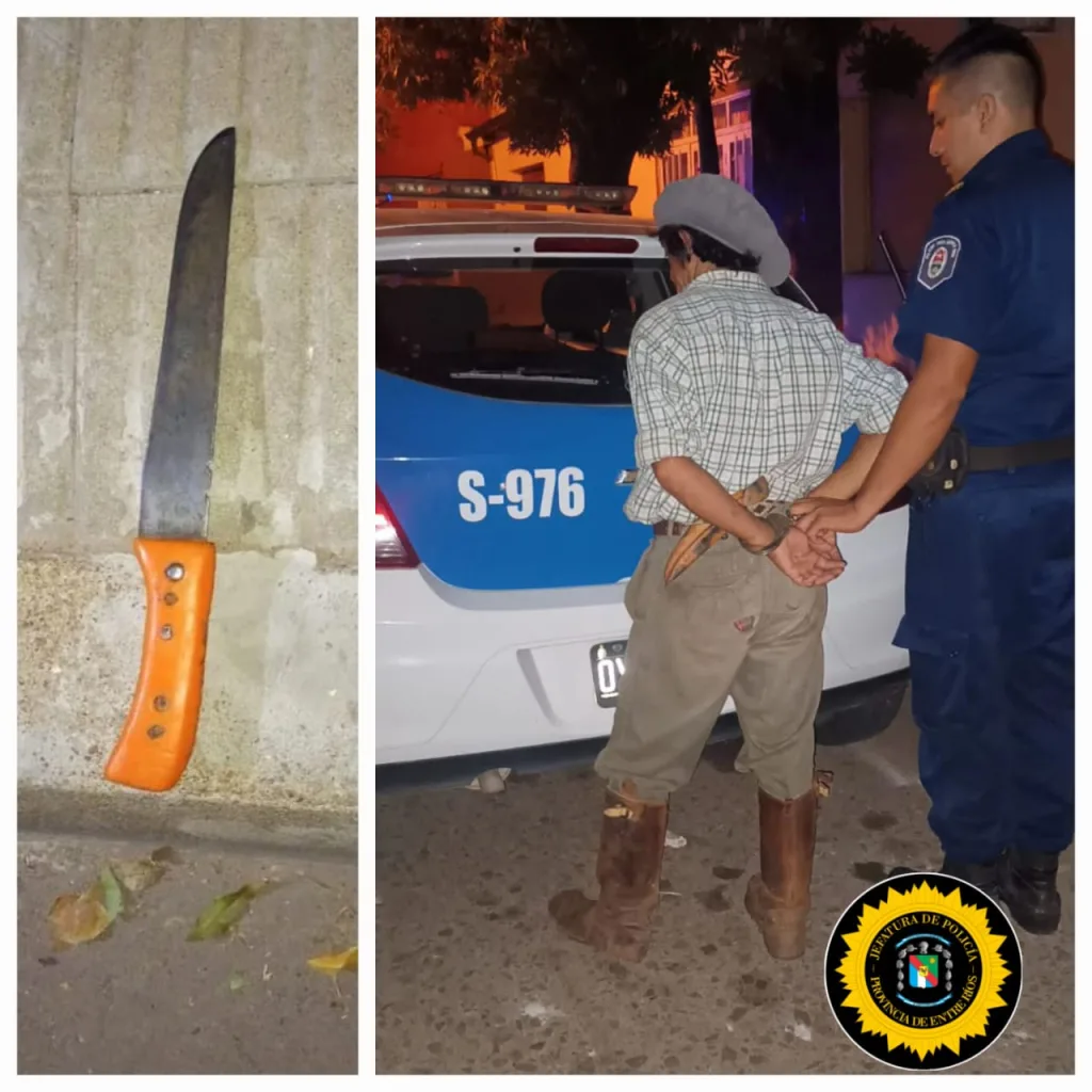 Detienen a un hombre armado tras causar disturbios en un domicilio
