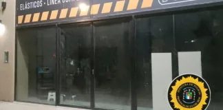 Aprehensión por daño en vidriera en local comercial