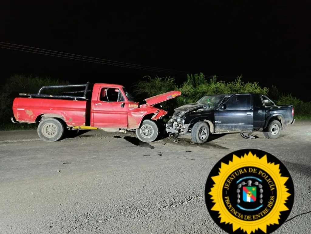Choque frontal en Ruta 1 deja dos personas lesionadas