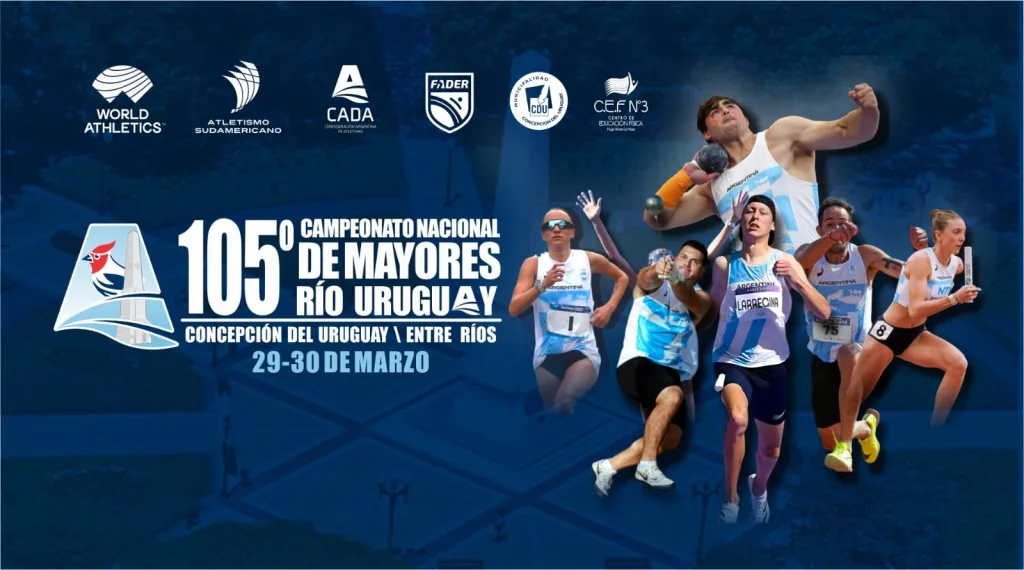 Atletismo: el Campeonato Nacional de Mayores se disputará en Concepción del Uruguay
