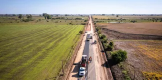Avanza la obra de pavimentación de la ruta 23 entre Colón y el Departamento Uruguay