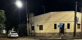 Accidente de tránsito en la intersección de Rocamora y Reibel