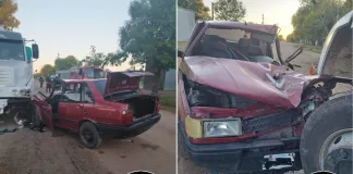 Siniestro vial en Villa Clara: una conductora quedó atrapada tras chocar con un camión estacionado