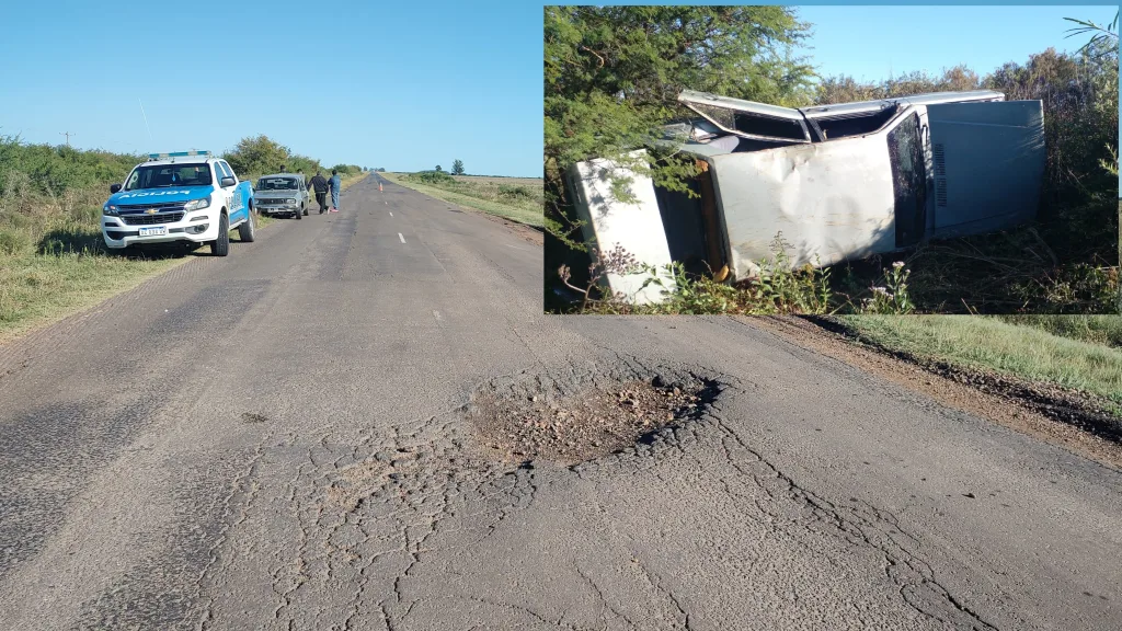 Accidente en Ruta 22: volcó un auto con cuatro ocupantes en General Campos