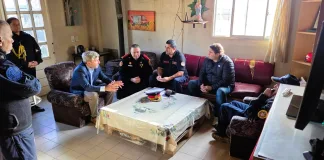 Rogelio Frigerio se reunió con bomberos voluntarios de Ceibas por la emergencia en rutas 12 y 14