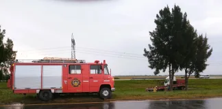 Siniestro vial en Autovía 14: despiste de un camión en medio de la lluvia