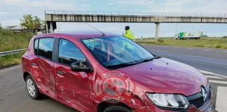 Concepción del Uruguay: Un camión y un auto chocaron en la Autovía Artigas