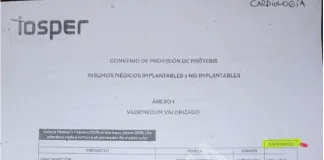 Denuncian que la intervención del IOSPER paga sobreprecios en prótesis