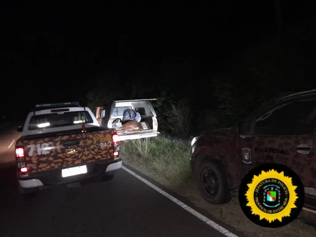 Iban con una vaca faenada en la camioneta y terminó en allanamiento en Los Charrúas