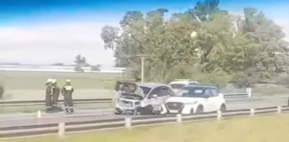 Concepción del Uruguay: se quedó dormido al volante y chocó contra el guardarraíl en la Autovía 14