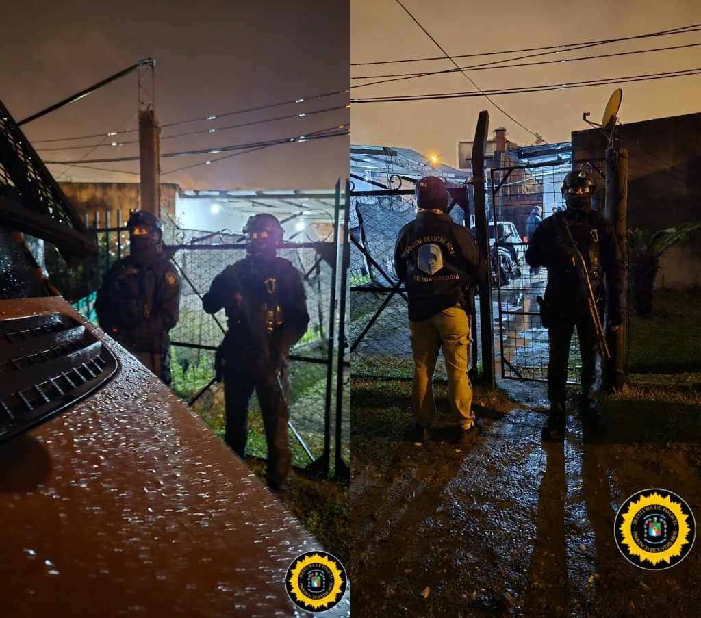 Allanamientos por drogas en Entre Ríos: tres detenidos, secuestro de cocaína, marihuana y casi $400 mil en efectivo