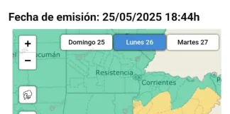 Alerta amarilla en Entre Ríos: fuertes lluvias y tormentas afectarán gran parte de la provincia