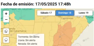 Alerta Naranja en Entre Ríos: El SMN amplía el alerta naranja para toda la provincia