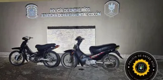 Adolescente de Concepción del Uruguay fue demorado en Colón con una moto robada