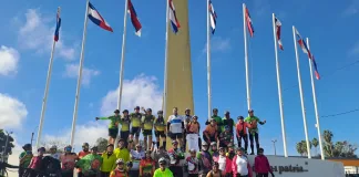 Ciclistas de Basavilbaso cruzaron a Uruguay en un encuentro a todo pedal