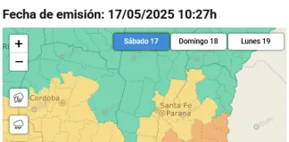 Alerta Naranja por tormentas severas en Entre Ríos: fuertes lluvias y ráfagas de viento de hasta 90 km/h