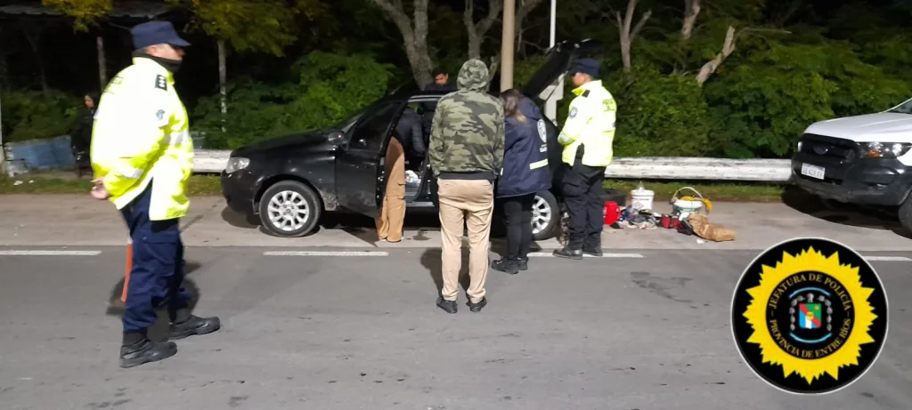 Secuestran droga, dinero y municiones a una pareja de Gualeguaychú en un control vial en Gualeguay