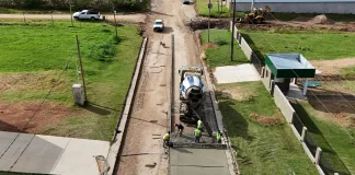 Nueva etapa de pavimentación en el Parque Industrial