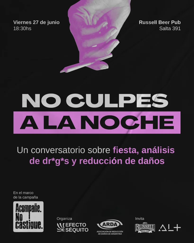 «No culpes a la noche» conversatorio drogas en la noche