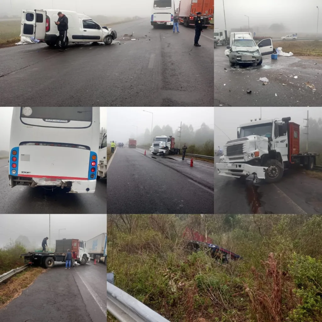 Siniestro vial en la Autovía Artigas: niebla provocó choque y despiste