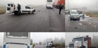 Siniestro vial en la Autovía Artigas: niebla provocó choque y despiste