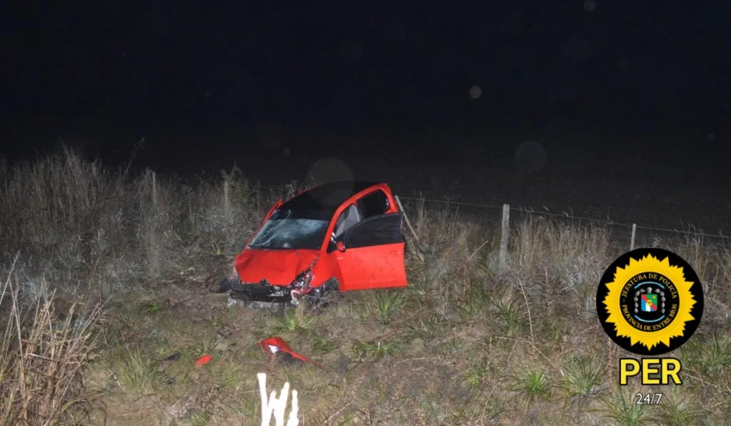 Siniestro vial en la Autovía 18: dos hombres resultaron con lesiones tras despistar en un tramo no habilitado