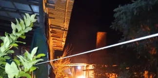 Principio de incendio por fuga de gas en una garrafa en Caseros