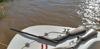 Secuestro de armas de fuego en las islas del departamento Diamante: operativo de la Brigada Flotante