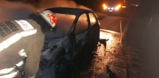 Incendio vehicular en plena Autovía 14: daños totales
