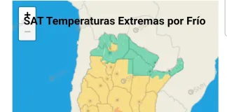 Frío extremo: rige alerta amarilla para 19 provincias este lunes